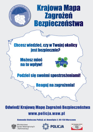 krajowa mapa zagrożeń bezpieczeństwa, mapa polski.