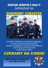 policjanci w mundurach - plakat.