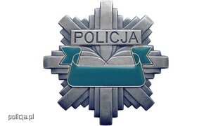 Grafika policyjnej odznaki z napisem Policja.