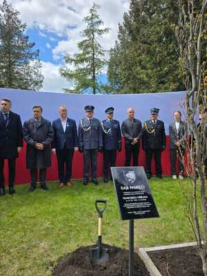 Funkcjonariusze policji podczas uroczystości.