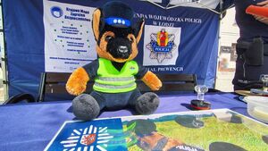 Stoisko promocyjne policji.