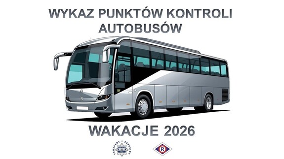Grafika z autokarem i napisami.