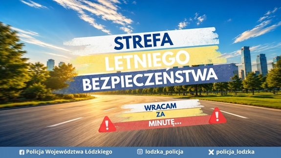 Krajobraz z droga i terenem zielonym. Napisy.