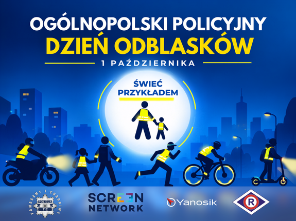 Kolorowa grafika z postaciami i napisami.